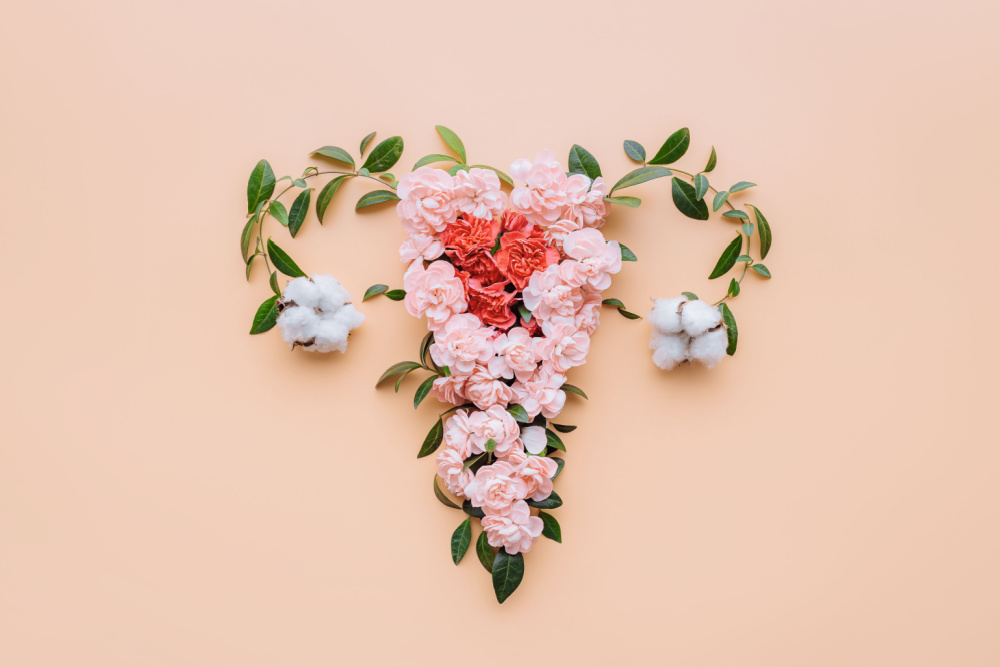 flower arrangement of women's uterus