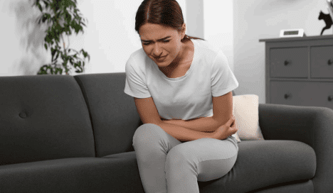 woman in pain from pelvic prolapse